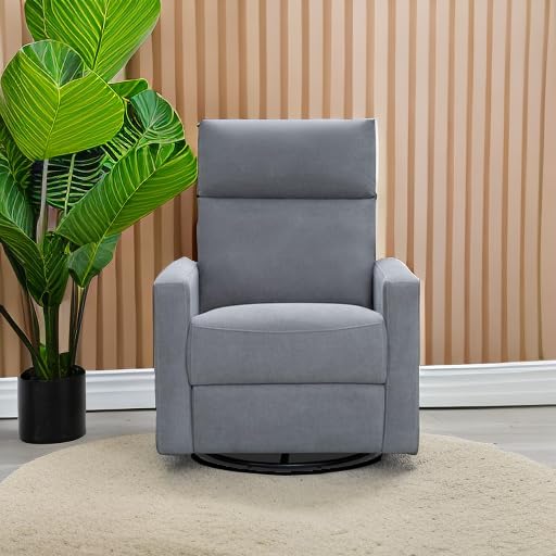 Nurture& The Glider Plus - Premium Nursery Power Recliner | Swivel Chair with Adjustable Head Support and Adjustable Lumbar Support | Built-in USB - The Ultimate Comfort for Nursing, Relaxing (Ivory)