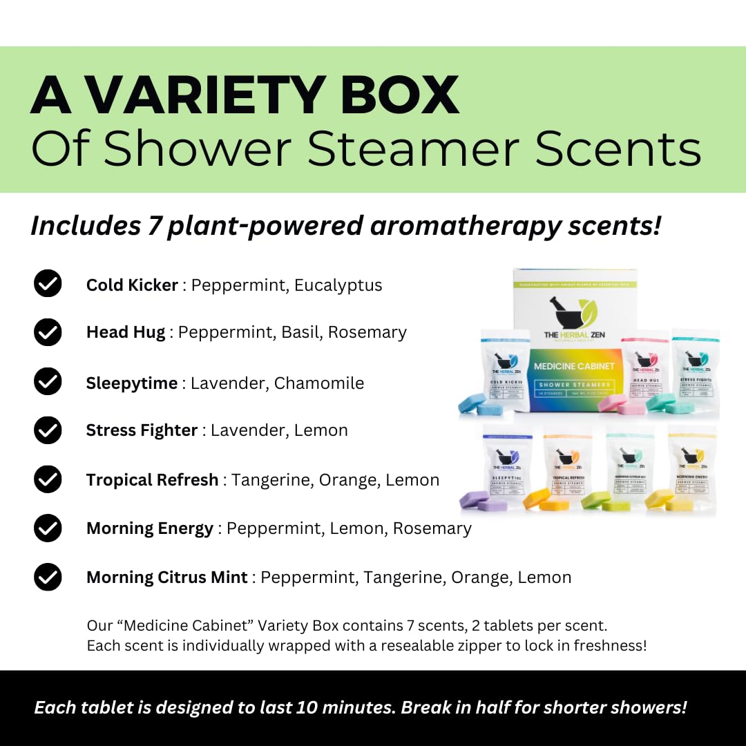 Shower Steamers Aromatherapy Variety Pack - Shower Bombs Made in the USA - Aromatherapy Bath Gifts for Women - Shower Steamers for Women - Shower Tablets Christmas Gift Stocking Stuffer