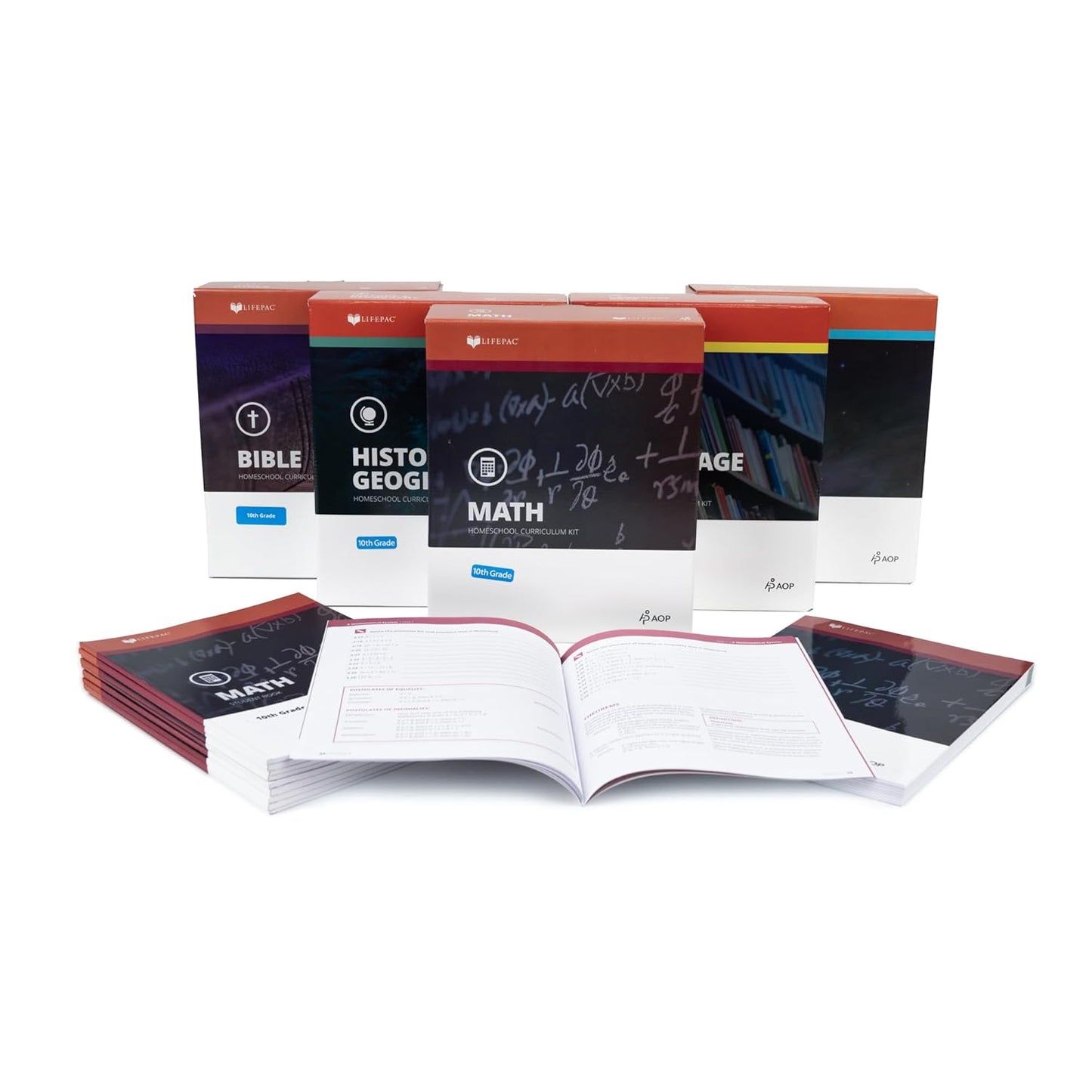 LIFEPAC 5 Subject Complete Set Grade 10 - Comprehensive Bible-Based Curriculum, Mastery Learning with Flexible Lessons, Cost-Effective Homeschool Program