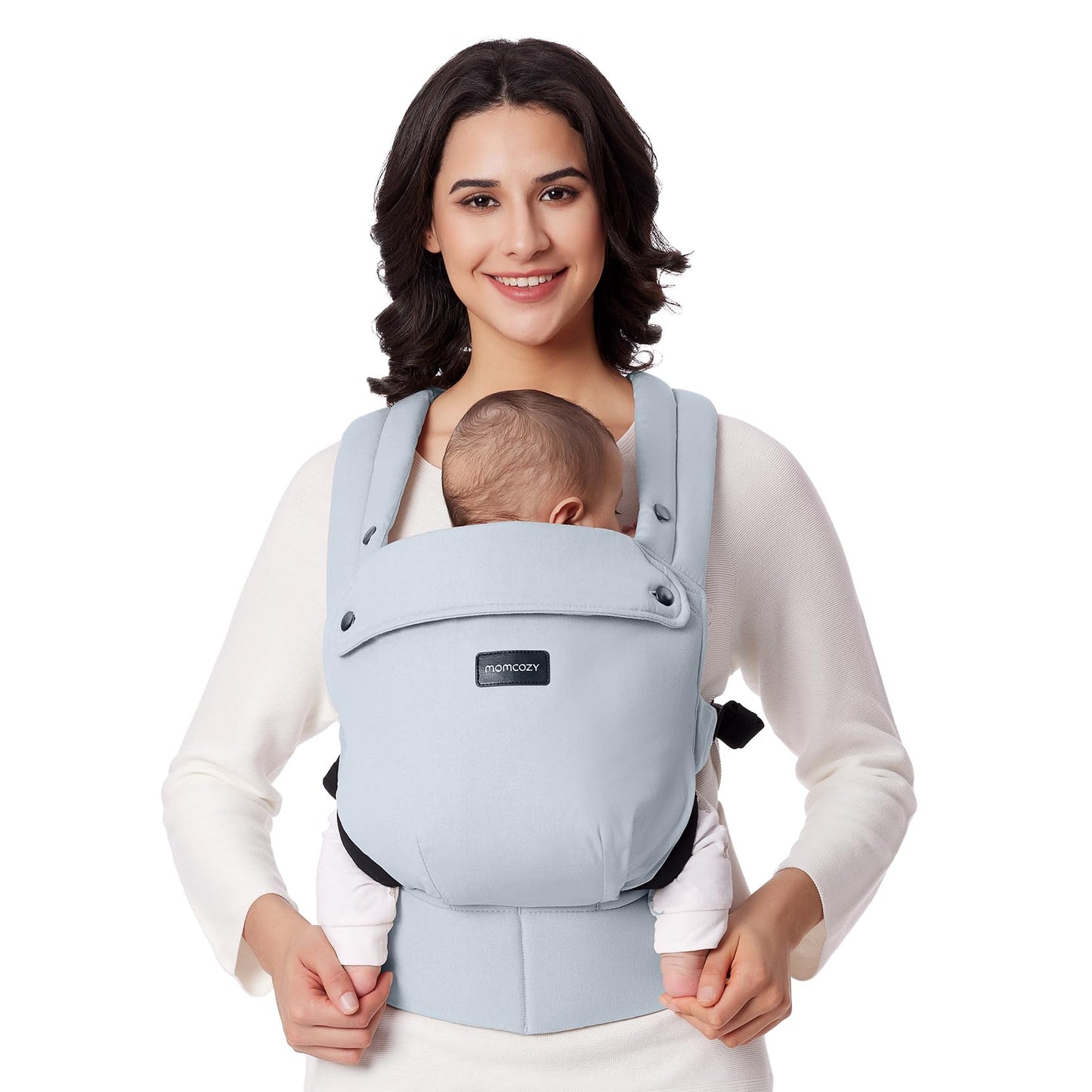 Momcozy Baby Carrier - Ergonomic, Cozy and Lightweight Carrier for 7-44lbs, Effortless to Put On, Ideal for Hands-Free Parenting, Enhanced Lumbar Support, Purehug for Infant to Toddler, Khaki