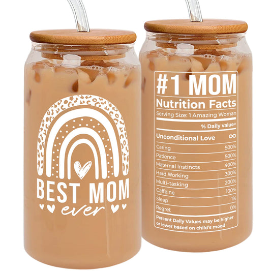 Gifts for Mom from Daughter Son - Mom Gifts for Christmas, Mom Christmas Gifts, Christmas Gifts for Mom Wife - Mom Birthday Gifts, Birthday Gifts for Mom - New Mom Gifts for Women - 16 Oz Can Glass