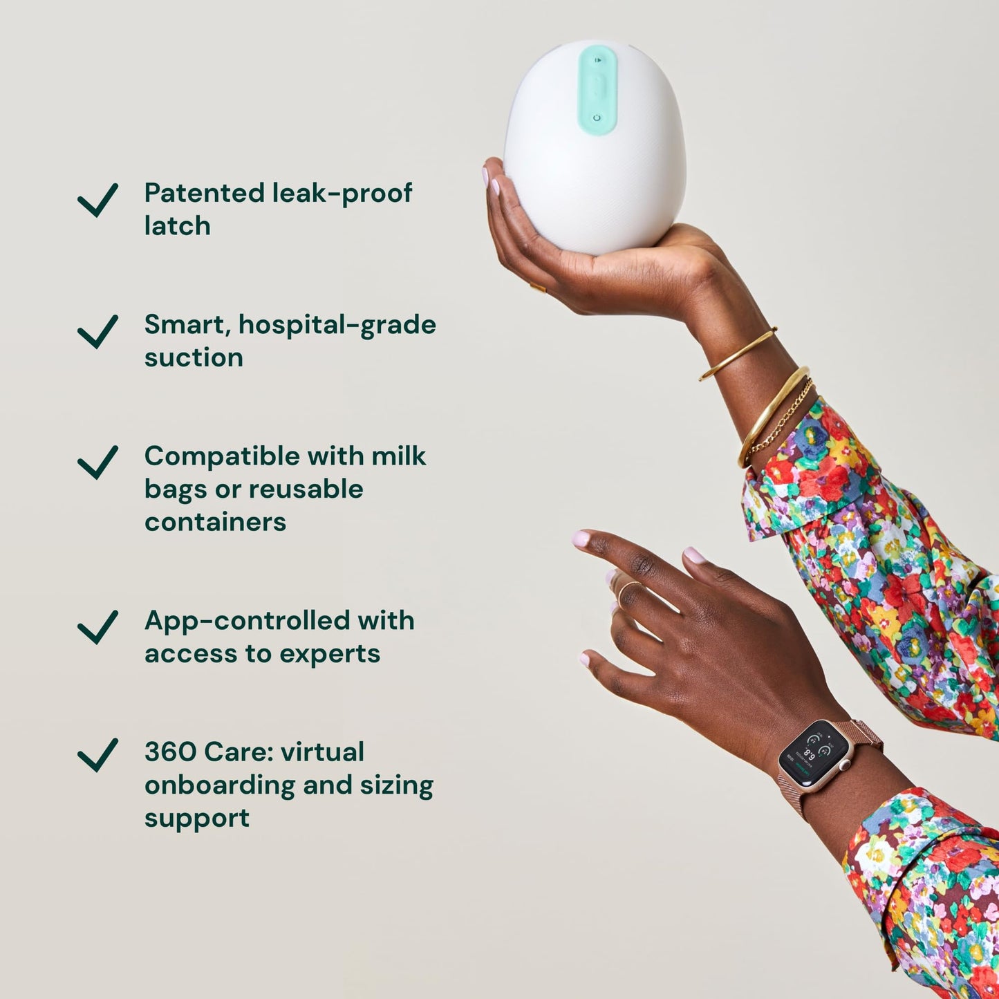 Willow 360 Wearable Double Electric Breast Pump - Wireless App Control Breast Pump with Smart Technology - The only Leak-Proof in Bra Breast Pump