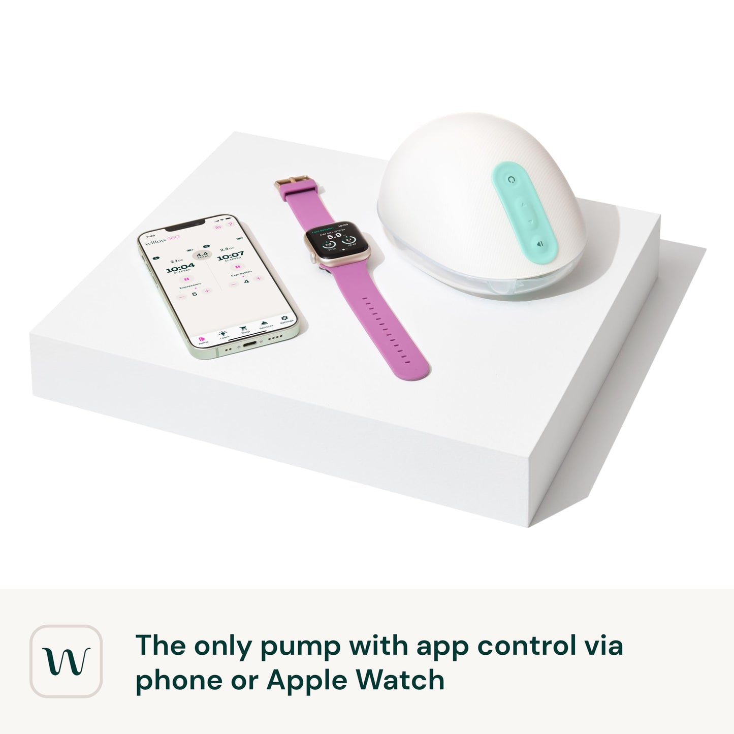 Willow 360 Wearable Double Electric Breast Pump - Wireless App Control Breast Pump with Smart Technology - The only Leak-Proof in Bra Breast Pump