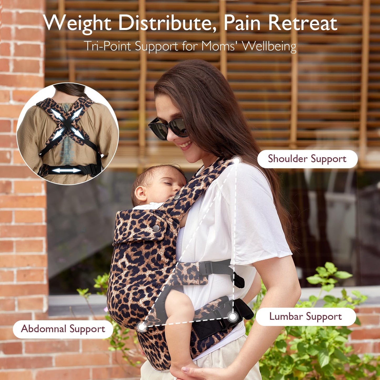 Momcozy Baby Carrier - Ergonomic, Cozy and Lightweight Carrier for 7-44lbs, Effortless to Put On, Ideal for Hands-Free Parenting, Enhanced Lumbar Support, Purehug for Infant to Toddler, Khaki